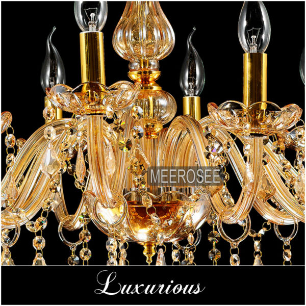 10 lights modern chrystal chandelier lights glass gold chandelier for dining room lampadine led light fixture md8432