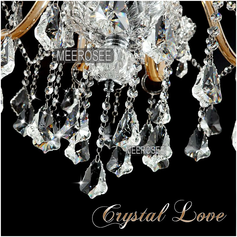 15 lights large crystal chandelier lamp elegant hanging light with beads cristal lusters for foyer, meeting room, bedroom md8533