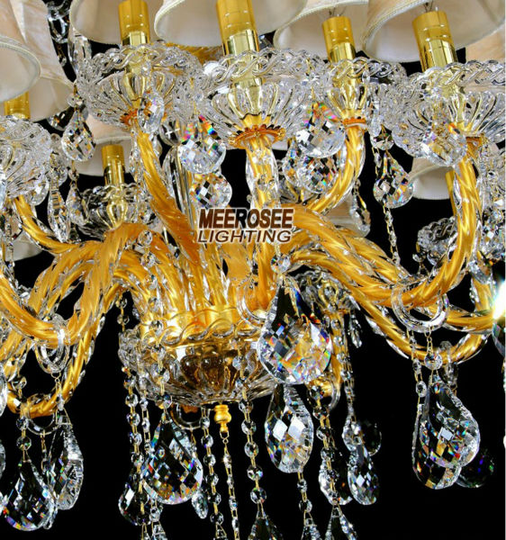 18 lights murano venetian style massive el gold crystal chandelier lusters lighting chrystal pendants luminaire md8344