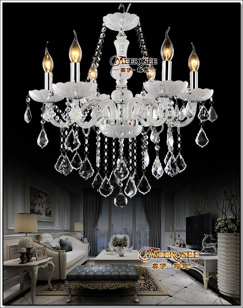 crystal chandelier light fixture glass cristal lustre lamp with beads pendants for dining room different color options