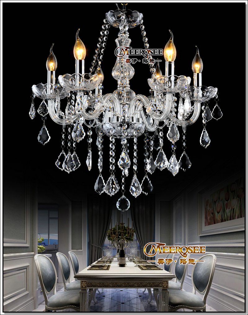 crystal chandelier light fixture glass cristal lustre lamp with beads pendants for dining room different color options