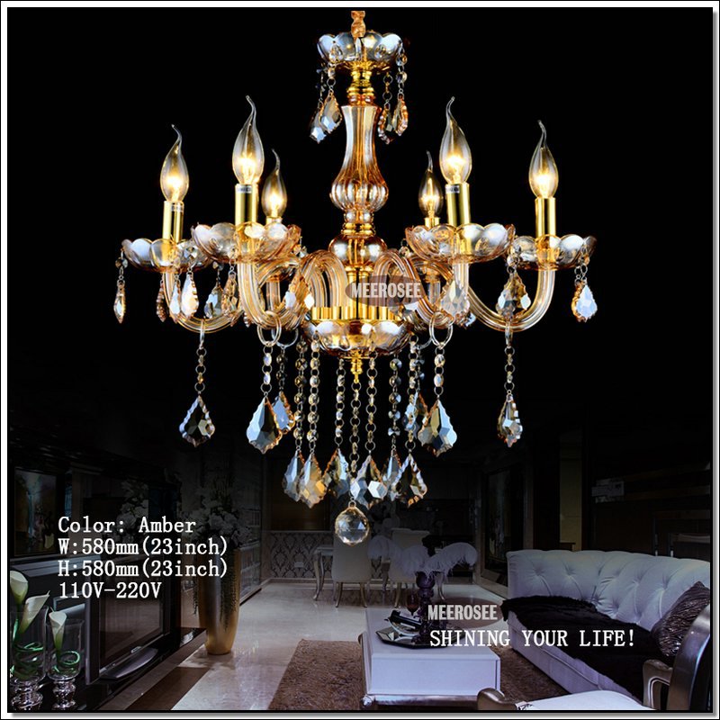 d23" modern crystal glass chandelier light fixture cristal chandelir lustre for home living different colors and ready stock