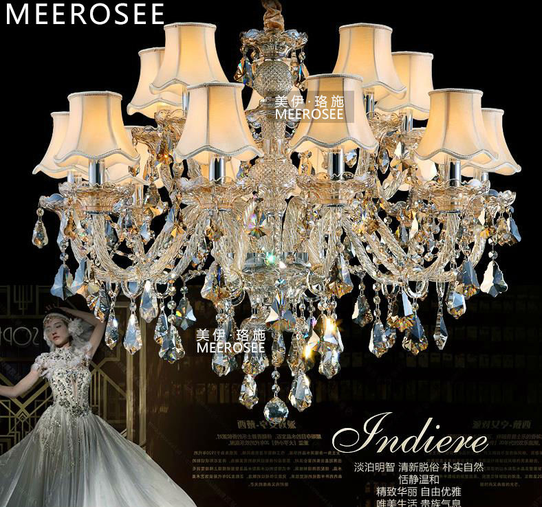 large cognac crystal chandelier lamp glass arms chandelier pendelleuchte cristal lusters with 15 lights md3148
