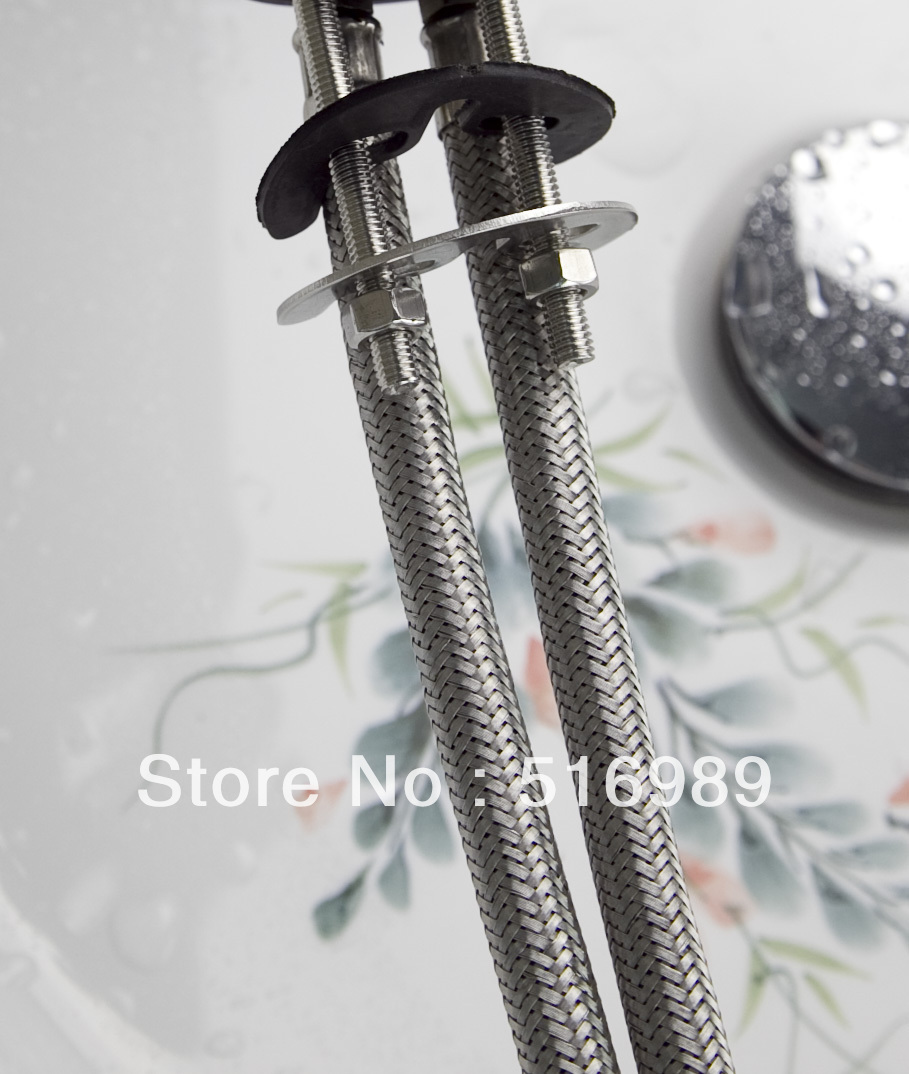 tempered glass single hole waterfall faucet bathroom basin brass mixer tap - chrome tree595