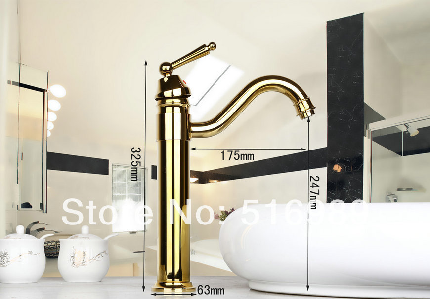 contemporary durable golden bathroom batutub tap faucet mixer 8370k