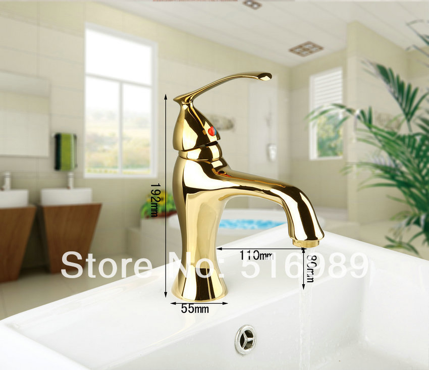 newly best quality durable golden =bathtub deck mount single handle wash basin sink vessel torneira tap mixer faucet 8037-1/1