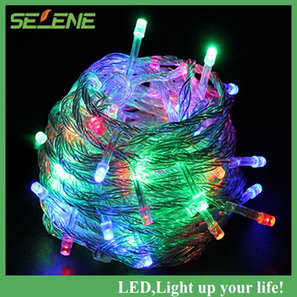 1pc 220v/110v 50m 500led warm white red yellow blue green purple pink multicolor string lights for christmas party wedding