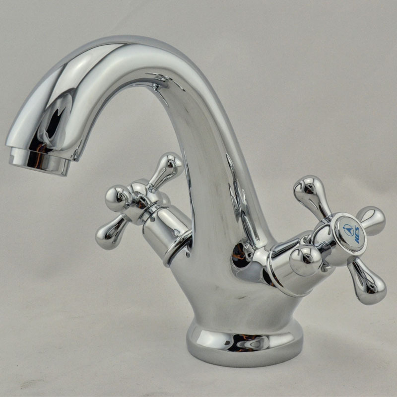 kes l634 bathroom lavatory two lever vanity sink faucet, polished chrome - Click Image to Close
