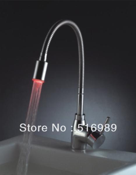 3 color led bathroom basin and kitchen sink mixer tap faucet ct61