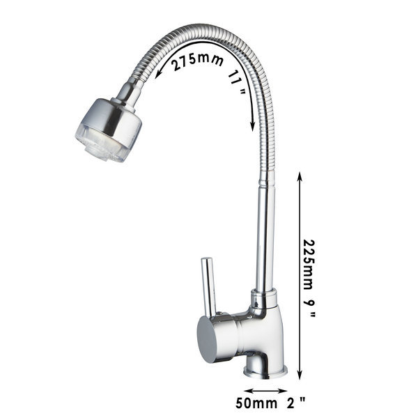 led kitchen sink torneira cozinha and cold mixer all around rotate swivel led water outlet tap faucet 8551-6