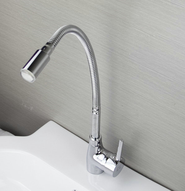 luxury tall swivel kitche basin sink polished chrome solid brass mixer faucet kkk04