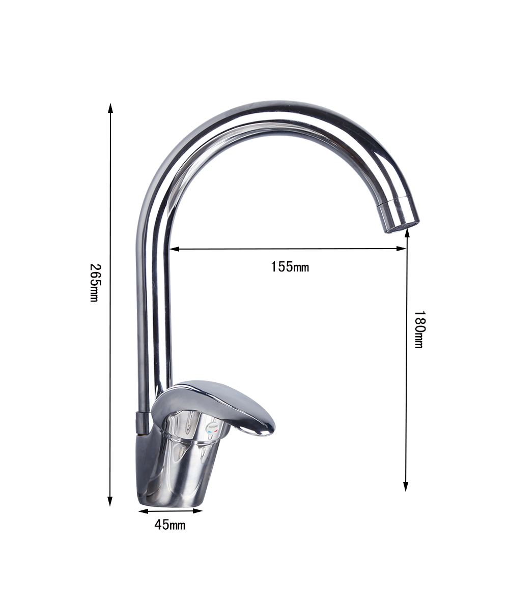8503 construction & real estate swivel single hole chrome finished kitchen sink basin mixer sink tap faucets