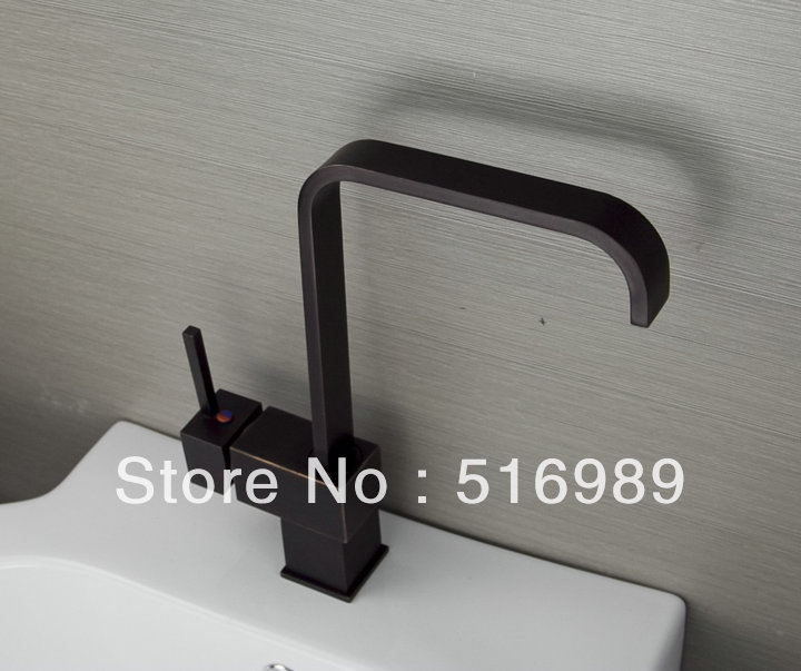 black oil rubbed bronze faucet bathroom tap sink deck mount single handle mixer su151 - Click Image to Close