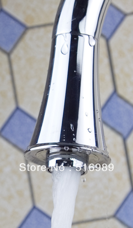 chrome finished kitchen swivel tap faucet mixer 157