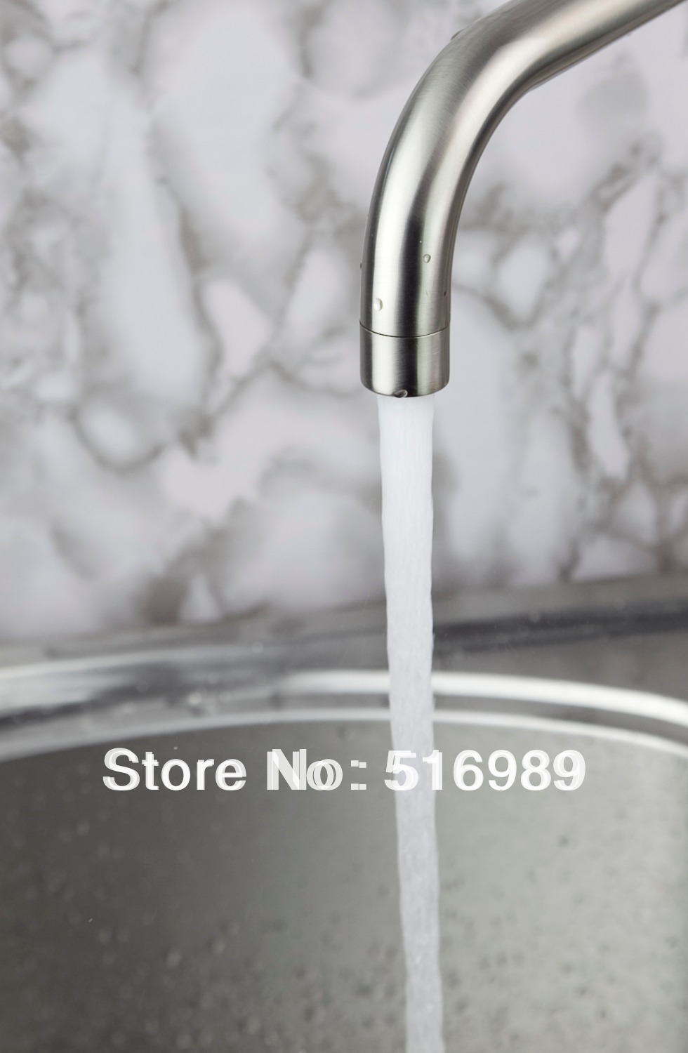 nickel brushed kitchen swivel spout single handle sink faucet deck mount single handle spray mixer tap mak35
