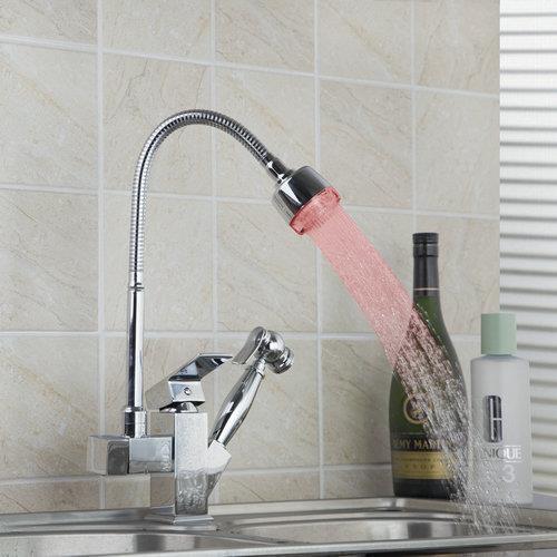 kitchen faucets torneira led light pull out chrome swivel 360 single handle 92347a deck mounted basin sink faucet,mixers & taps