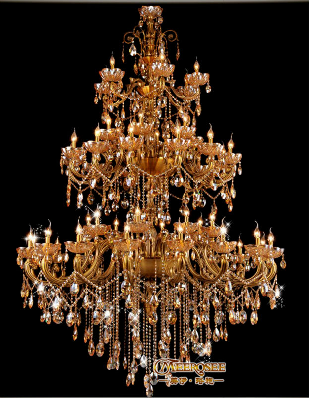 large crystal chandelier candle light for el project villa lobby crystal lighting brass color chandelier lustre