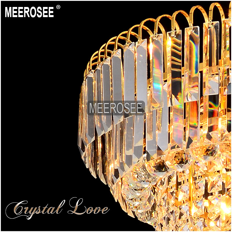 long spiral gold or silver crystal chandelier lighting fixture lustre crystal hanging lamp for restaurant el lobby md8500