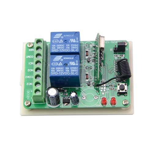 dc 12v 10a 2 ch 2ch channel rf wireless remote control switch 315 mhz 433 mhz transmitter receiver 3 working modes self-locking