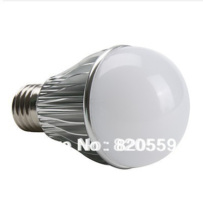 4pcs/lot e27 7w 630-680lm 3000-3500k warm white light led ball bulb (85-265v)