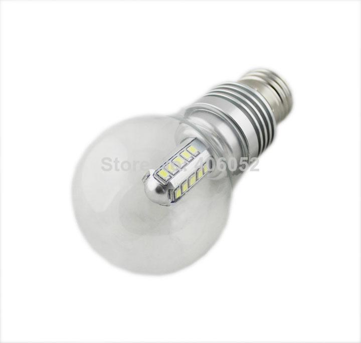10pcs/lot golden/silver shell smd2835 5w led bulb light lamp e27 e14 90-260v 110v 220v warm white pure white