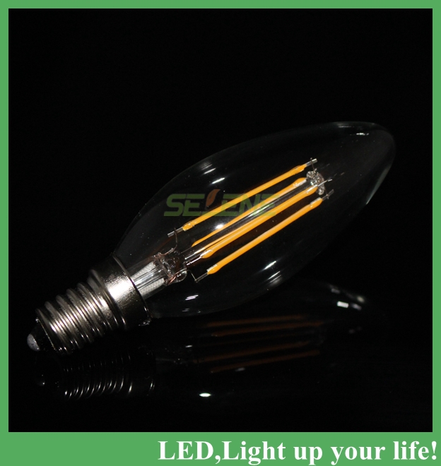new design led lamp 2w 4w 6w 560lm e14 110v 220v ac led filament candle bulbs 360 degree 6pcs per lot corn bulb