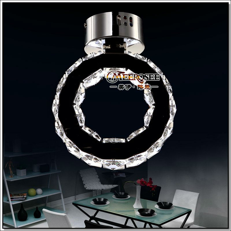 modern led crystal light fixture led ring ceiling light fitting silver crystal lamp for aisle hallway corridor fast
