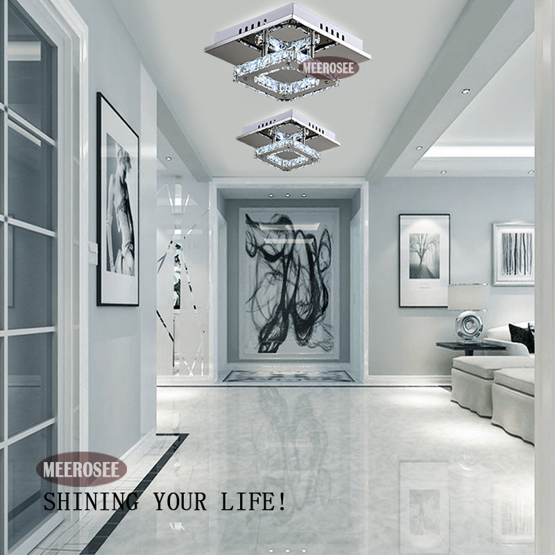 square led crystal light chandelier lighting for aisle porch hallway stairs wth led light bulb 12 watt guarantee