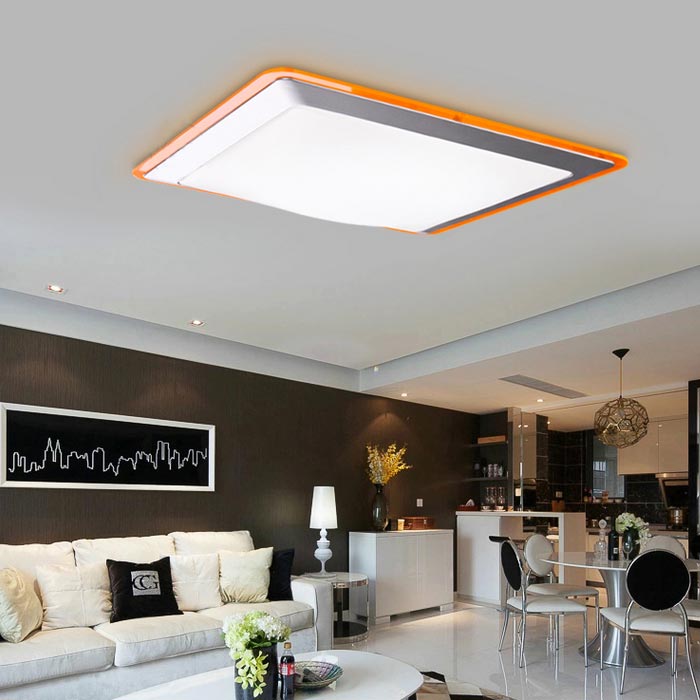 circel led aluminum+acrylic ceiling lamp for home lamp white blue orange purple clear border ac90-260v