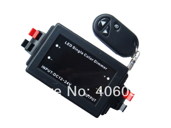 10 pcs/lot dc12-24v 8a wireless remote led dimmer controller for 5050 3528 single color strip lights