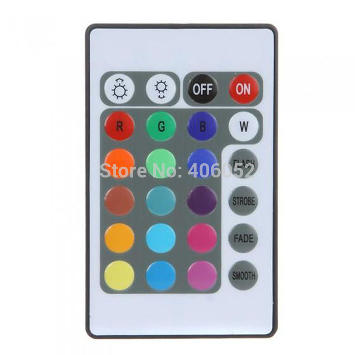 100pcs/lot 3channel dc12v 6a 72w 24key rgb mini remote led controller