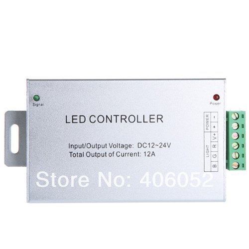 100pcs/lot aluminum shell 44 key ir led controller rgb 12v - 24v for 5050/3528 led strip light and rgb led module