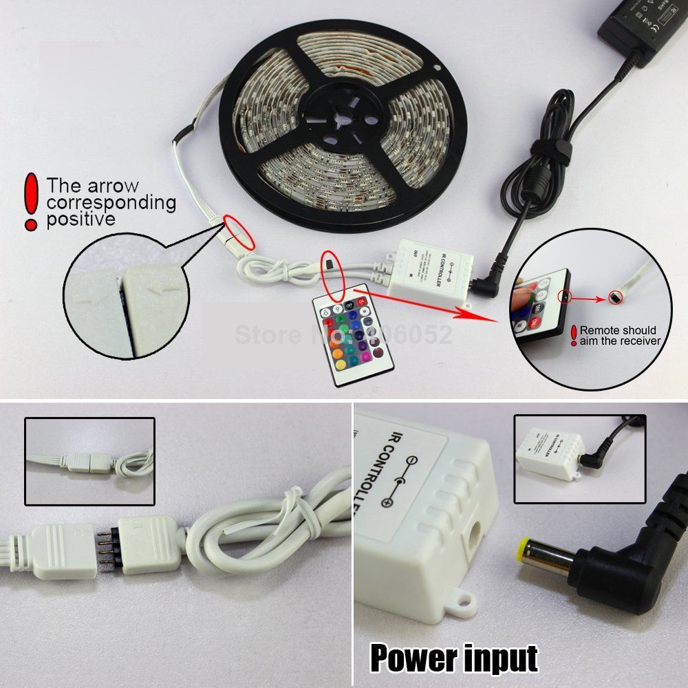 100set/lot dc12v led rgb controller 24 key ir wireless remote rgb controller for rgb strip light