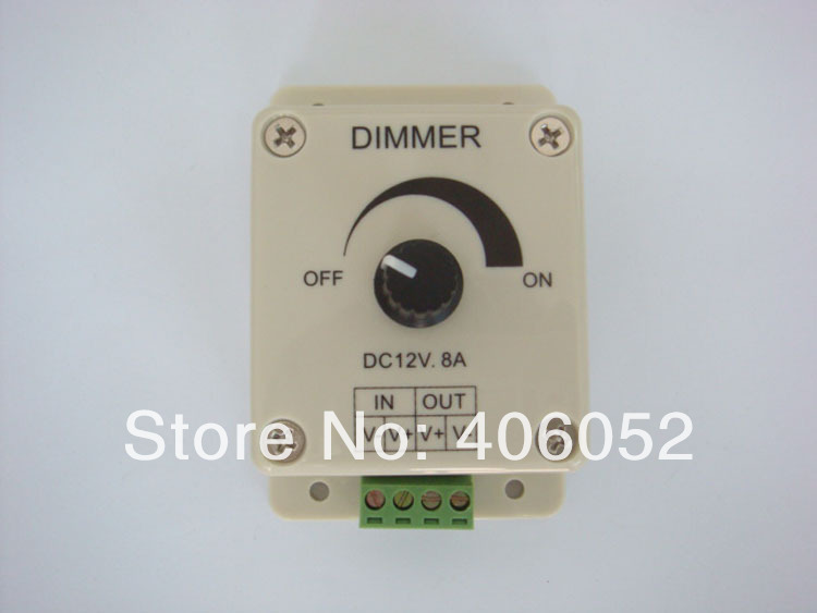 10pcs/lot 12v 96w knob led dimmer controller for led light strip, adjustable brightness led controller