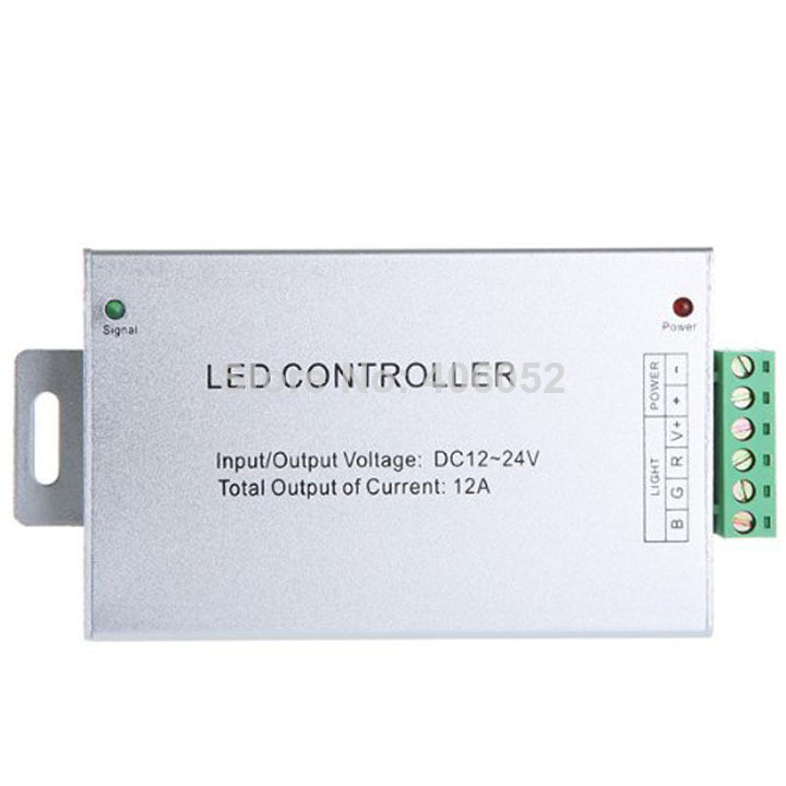 10pcs/lot aluminum shell 44 key ir rgb strip led controller 12v - 24v for 5050/3528 led strip light and rgb led module