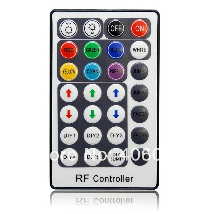 10set/lot aluminum shell dc 12v 24v 28key led rf remote rgb controller for smd5050/3528 led light strip