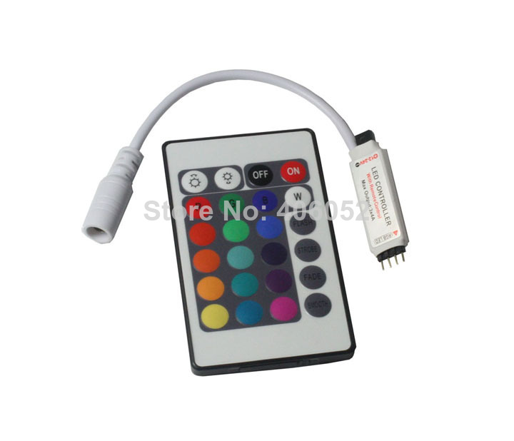 4pcs/lot 5-24v 24 key wireless ir remote control rgb led mini controller dimmer for led strip 5050 3528