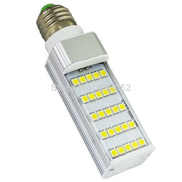 4pcs/lot aluminum led corn light 5w 5050smd 25leds e27 g24 led lamp bulb lighting 220v 110v 240v