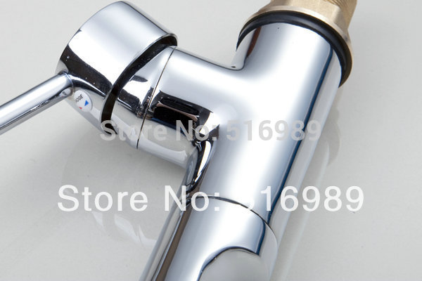 8043 newly led deck mounted polished chrome bathroom single handle tap mixer basin faucet