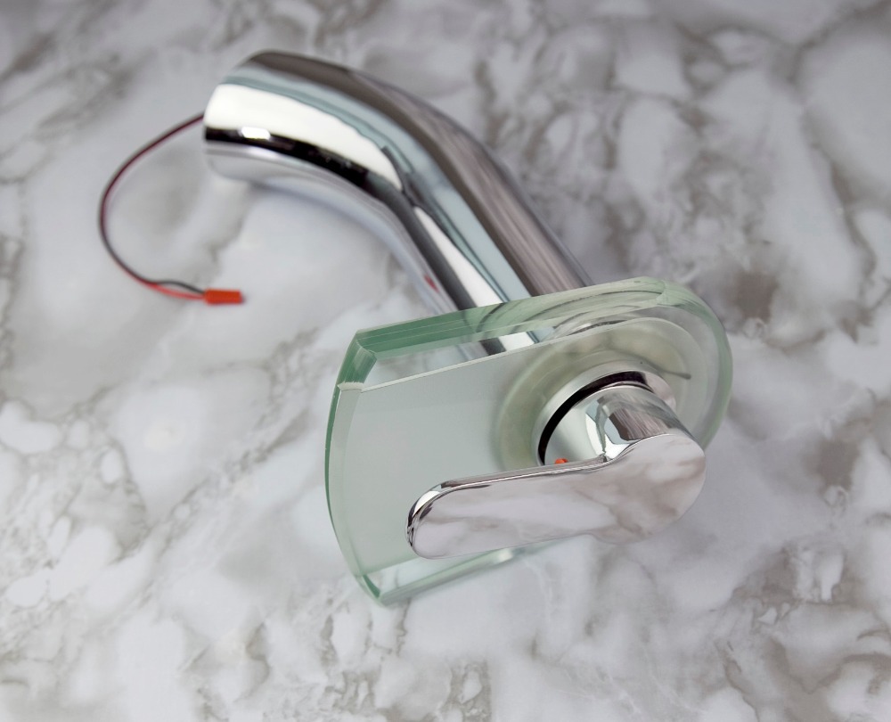 new ha111 basin waterfall faucet 3 colors led battery power bathroom mixer tap sink chrome basin faucet