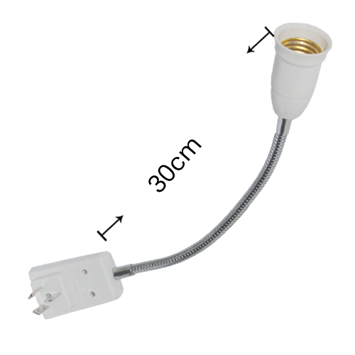 foxanon brand ac power to e27 30cm led light bulb flexible extend adapter socket with switch,au plug in socket adapter 1pcs/lot