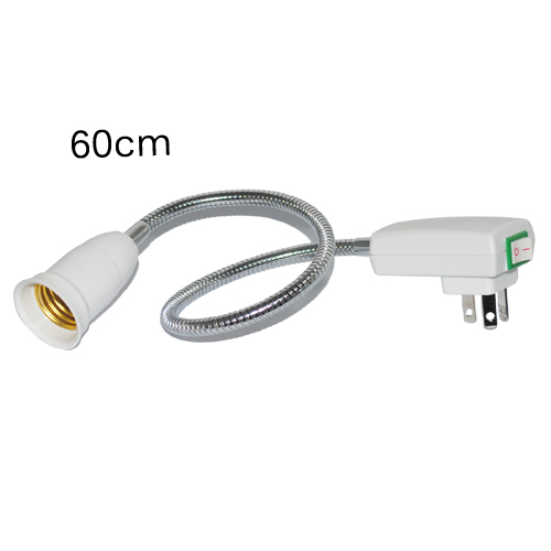 foxanon brand ac power to e27 60cm led light bulb flexible extend adapter socket with switch,au plug socket adapter 10pcs/lot