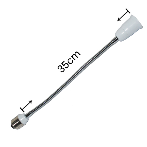 foxanon brand e27 to e27 35cm length flexible extend extension led light lamp bulb adapter converter socket holder 1pcs/lot
