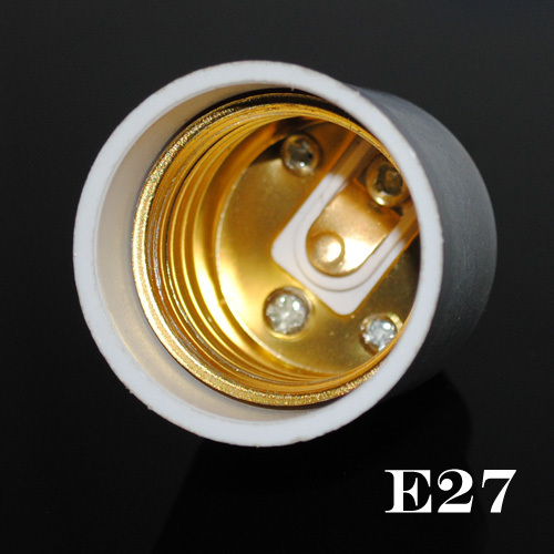 foxanon brand gu10 to e27 base led cfl light lamp bulbs adapter adaptor socket converter led lighting use 10pcs/lot