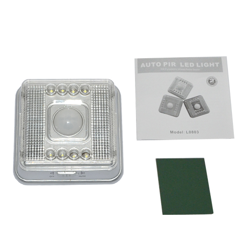 pir auto sensor motion detector led night light wireless infrared 8 leds lamp nightlight