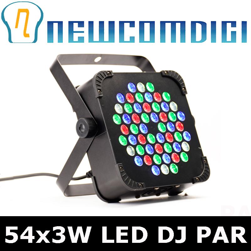 eyourlife dj equipment 54x3w rgb par 64 108watt dmx flat light led stage par light