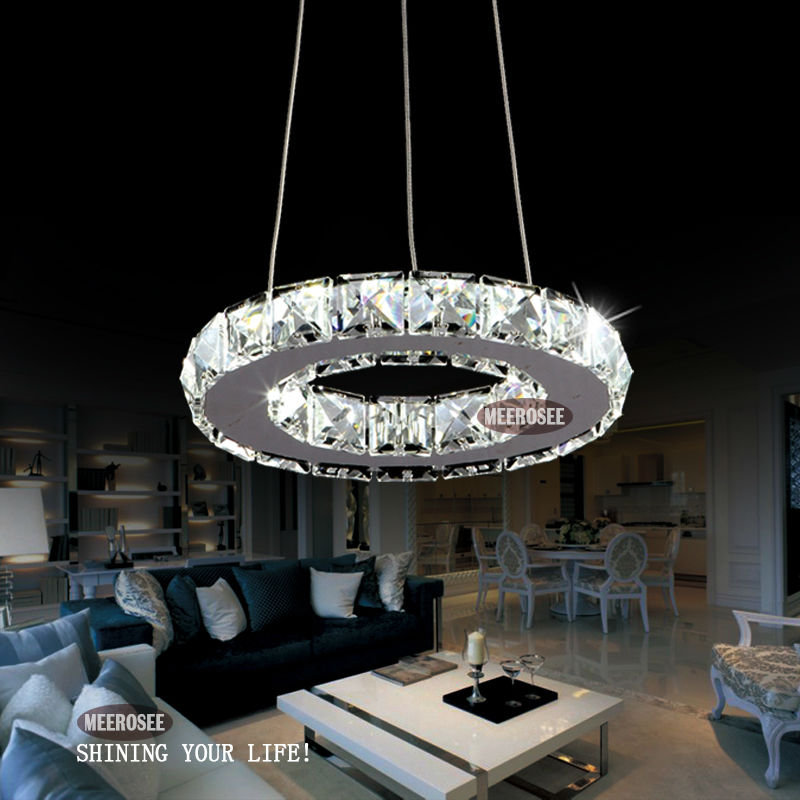 crystal ring led chandelier crystal lamp / light / lighting fixture modern led circle light d300mm