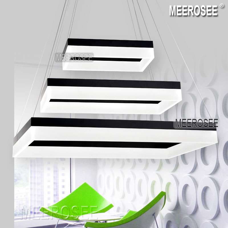 led pendant light modern rectangle black pendant suspension light fixture gold dining room light lamp led light design