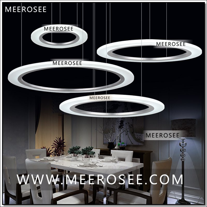led ring chandelier light fixture smd 5050 round acrylic ring chandelier lighting restaurant hanging lamp interior decoration