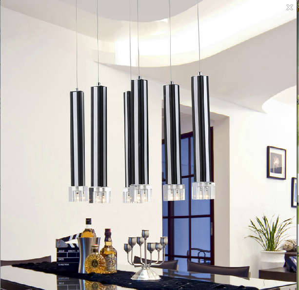modern led chandelier light crystal pendant lamp stair lighting dining pendelleuchte